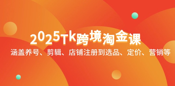 （14638期）2025Tk跨境淘金课：涵盖养号、剪辑、店铺注册到选品、定价、营销等-柚子网创
