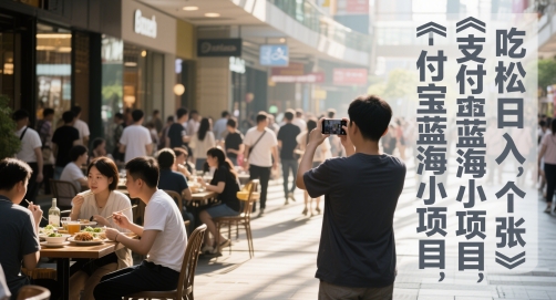 支付宝蓝海小项目，吃饭逛街拍个照，轻松日入1张-柚子网创