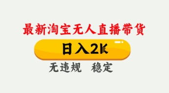 4月最新淘宝无人直播带货，日入数张，不违规不封号，独家技术，操作简单【揭秘】-柚子网创