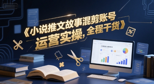 小说推文故事混剪账号运营实操，全程干货-柚子网创