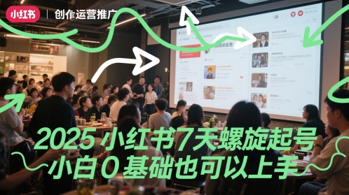 2025小红书7天螺旋起号，小白0基础也可以上手-柚子网创
