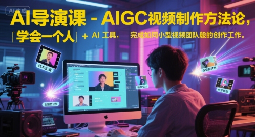 AI导演课-AIGC视频制作方法论，学会一个人+AI工具，完成如同小型视频团队般的创作工作，实现导演梦-柚子网创