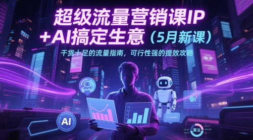 超级流量营销课IP+AI搞定生意（5月新课）干货十足的流量指南，可行性强的提效攻略-柚子网创
