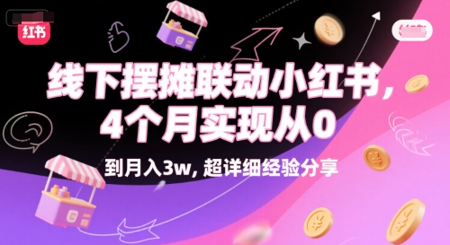 线下摆摊联动小红书，4 个月实现从 0 到月入3w，超详细经验分享-柚子网创