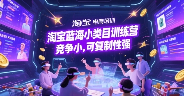 淘宝蓝海小类目训练营， 竞争小，可复制性强-柚子网创