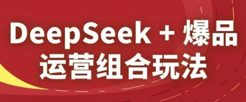 DeepSeek+爆品运营组合玩法，2025淘系精品课-柚子网创
