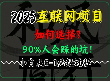 2025年互联网项目搞钱方法论，全是干货，肺腑之言，新手从0-1必经过程，边看边实操-柚子网创