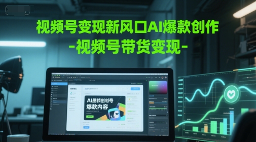视频号变现新风口AI爆款创作-视频号带货变现-柚子网创