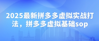 2025最新拼多多虚拟实战打法，拼多多虚拟基础sop-柚子网创