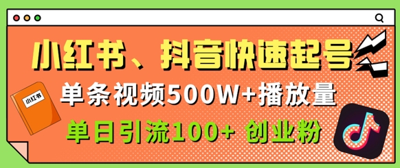 小红书、抖音、快手快速起号，单条视频500w播放量，单日引流100+创业粉-柚子网创
