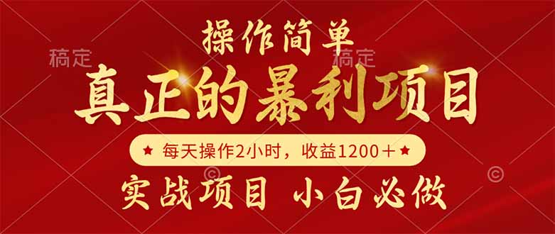 （14978期）真正的暴利项目，操作简单，每天收益1200＋，自己做老板-柚子网创