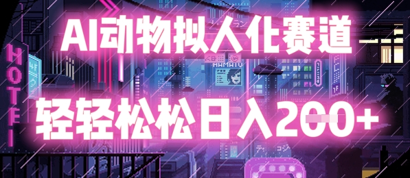 AI动物拟人化赛道，轻轻松松日入2张-柚子网创