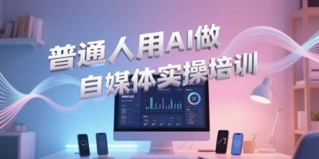 普通人用AI做自媒体实操培训，普通人一个人用ai做自媒体，视频制作、短视频引流、直播带货，轻松入门-柚子网创