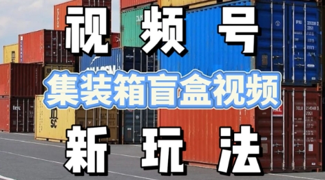 视频号新玩法，利用老外开集装箱盲盒视频，挣分成计划收益，月入过W，新手小白轻松上手-柚子网创