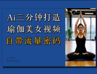 AI三分钟打造瑜伽美女视频，自带流量密码-柚子网创
