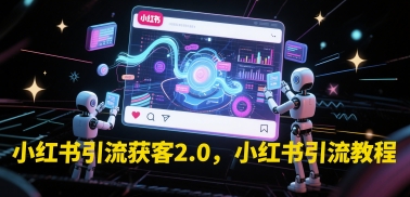小红书引流获客2.0，小红书引流教程-柚子网创