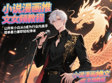 小说漫画推文女频教程，让所有小白从0成为行业内高手，简单暴力兼职轻松挣米-柚子网创