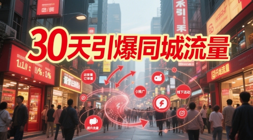 30天引爆同城流量：团购篇 认知篇 流量篇 来客篇 达人篇 老板人设IP篇 投流篇-柚子网创