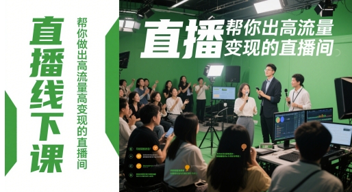 直播线下课，帮你做出高流量高变现的直播间-柚子网创