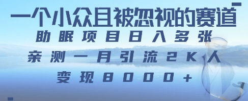 一个被严重低估的赛道，卖助眠教程日入三位数以上-柚子网创