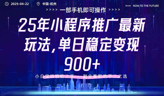 （14494期）25年小程序推广最新玩法，单日稳定变现900+，小白轻松上手-柚子网创