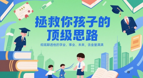 付费文章：拯救你孩子的顶级思路，彻底聊透他的学业、事业、未来，含金量满满-柚子网创