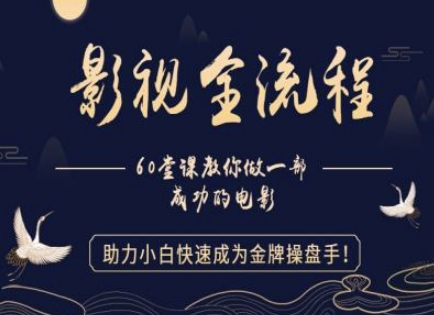 【影视全流程】教你做一部成功的电影，助力小白快速成为金牌操盘手-柚子网创