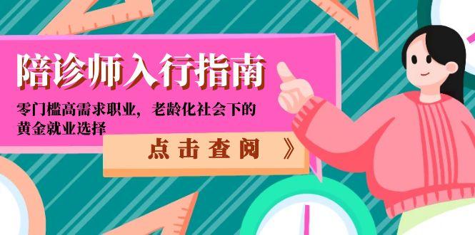 （15042期）陪诊师入行指南：零门槛高需求职业，老龄化社会下的黄金就业选择-柚子网创