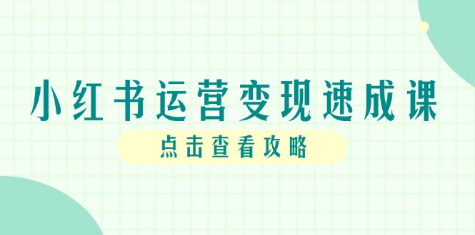 （14951期）小红书运营变现速成课，账号搭建到暴力起号，个人IP全流程指南-柚子网创