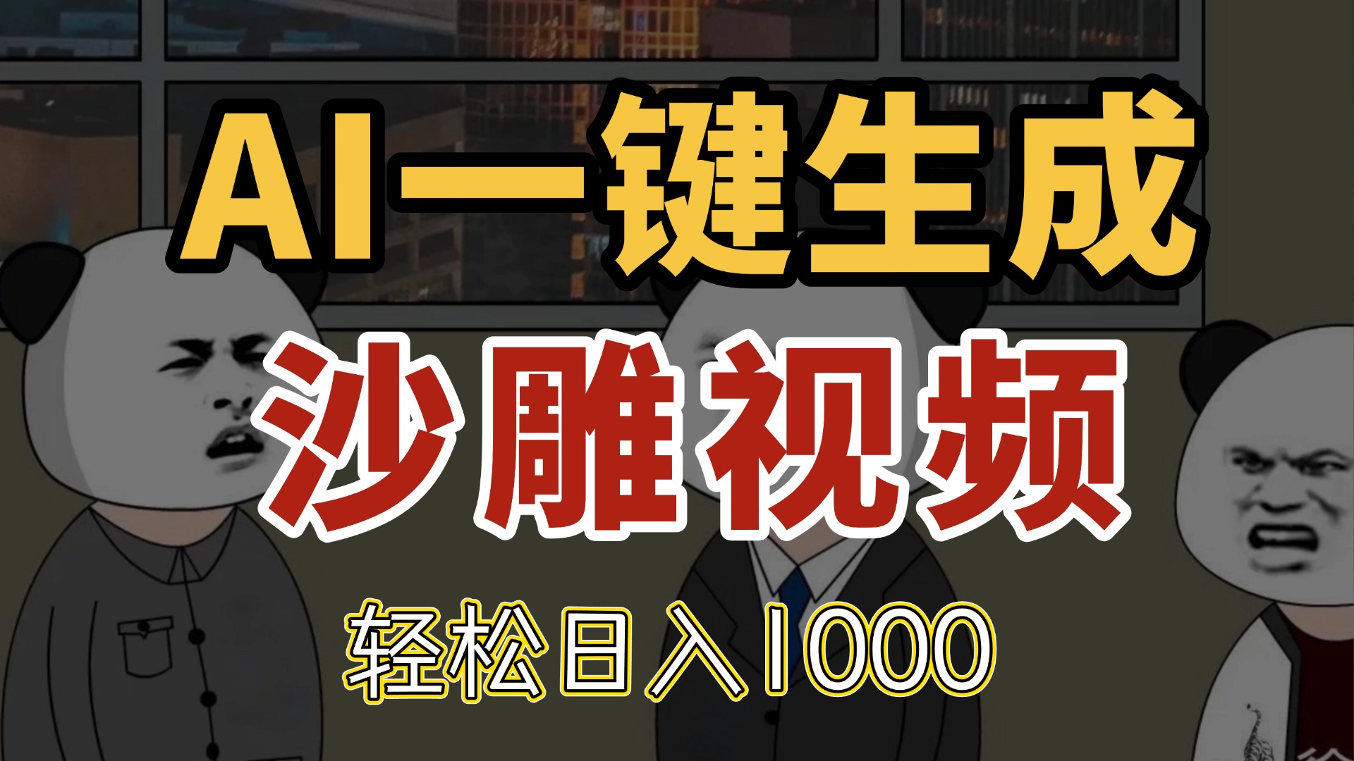 （14756期）AI一键生成沙雕视频，一条视频千万播放，轻松日入1000-柚子网创
