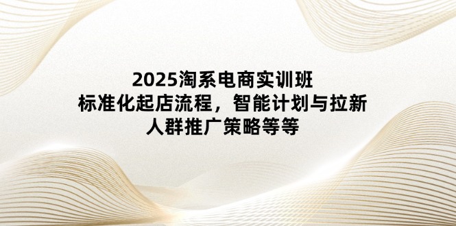 （14522期）2025淘系电商实训班：标准化起店流程，智能计划与拉新，人群推广策略等等-柚子网创