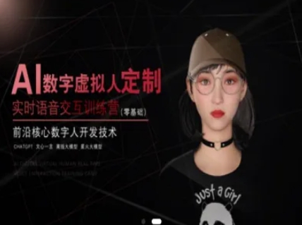 AI数字虚拟人定制，实时语音交互训练营（零基础），前沿核心数字人开发技术-柚子网创