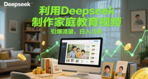 利用Deepseek制作家庭教育视频，引爆流量，日入几张-柚子网创