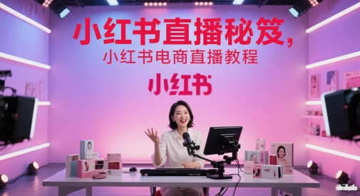 小红书直播秘笈，小红书电商直播教程-柚子网创