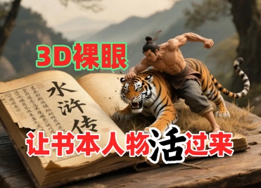 书本人物裸眼3D视频，新的玩法，流量超猛，保姆级教程-柚子网创