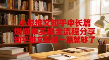 小说推文知乎中长篇爆单实操全流程分享，知乎推文看这一篇就够了-柚子网创