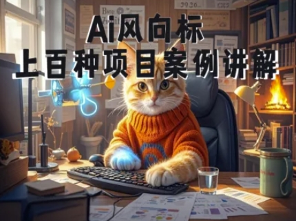 Ai风向标-附100种项目案例玩法-0基础小白到大神ai视频商业应用教学-柚子网创