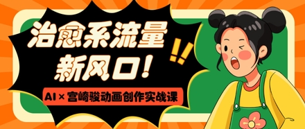 治愈系流量新风口，AI+宫崎骏动画创作实战课，从0到1打造爆款视频-柚子网创