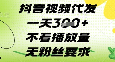 抖音视频代发一天3张+，不看播放量，无粉丝要求【揭秘】-柚子网创