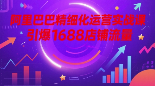 阿里巴巴精细化运营实战课，引爆1688店铺流量-柚子网创