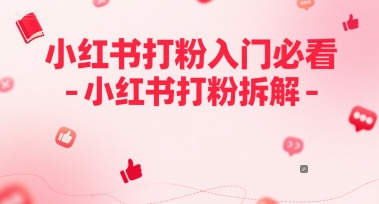 小红书打粉入门必看-小红书打粉拆解-柚子网创