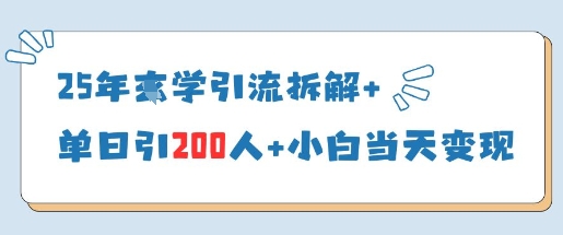 25年国学引流拆解+单日引200人+小白当天就能变现-柚子网创