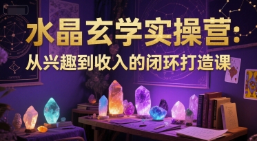 水晶玄学实操营：从兴趣到收入的闭环打造课-柚子网创