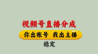 视频号直播分成，全程托管招募，单月轻松变现8k【揭秘】-柚子网创