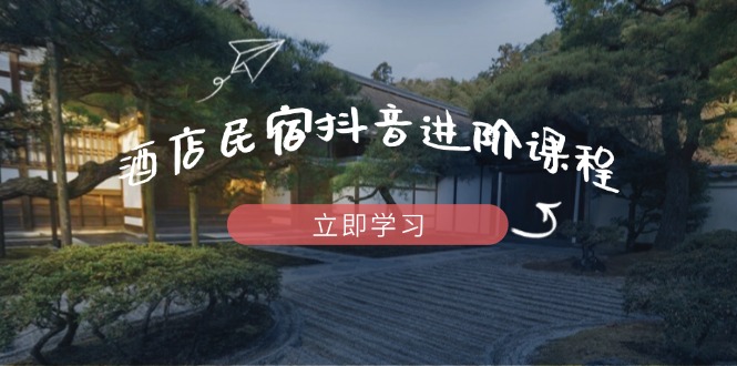 （14470期）酒店民宿抖音进阶课程，掌握流量渠道与推流逻辑，打造爆款内容-柚子网创
